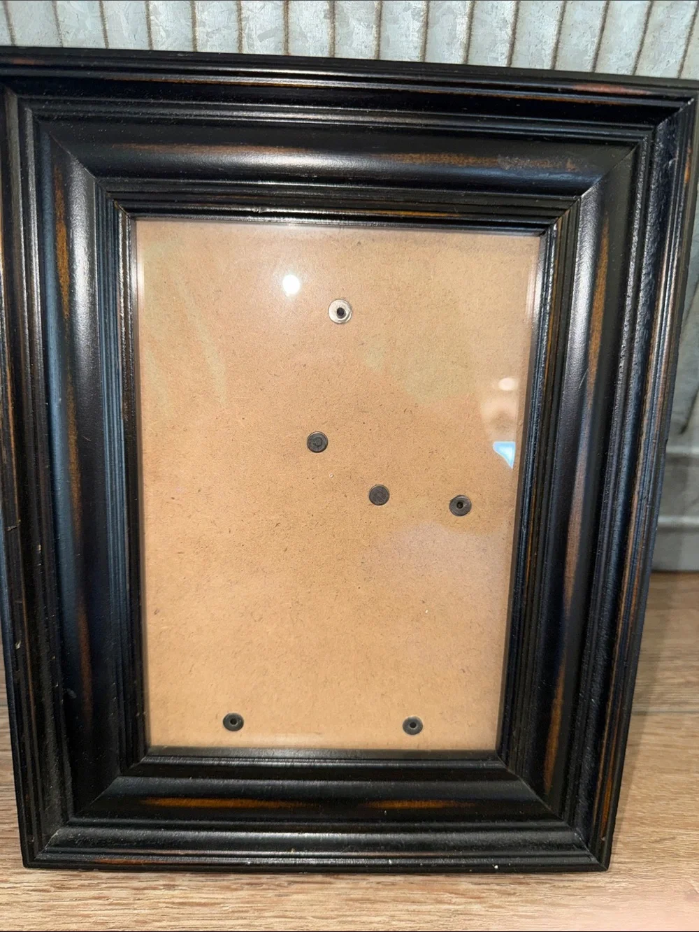 Decorative Mosaic, leather and Black Photo Frame Set - new and vintage